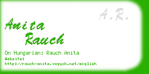 anita rauch business card